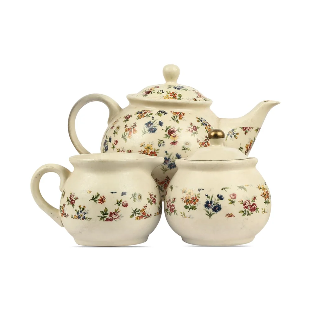 Eden's Bloom Floral Ceramic Tea Set of 3 pcs